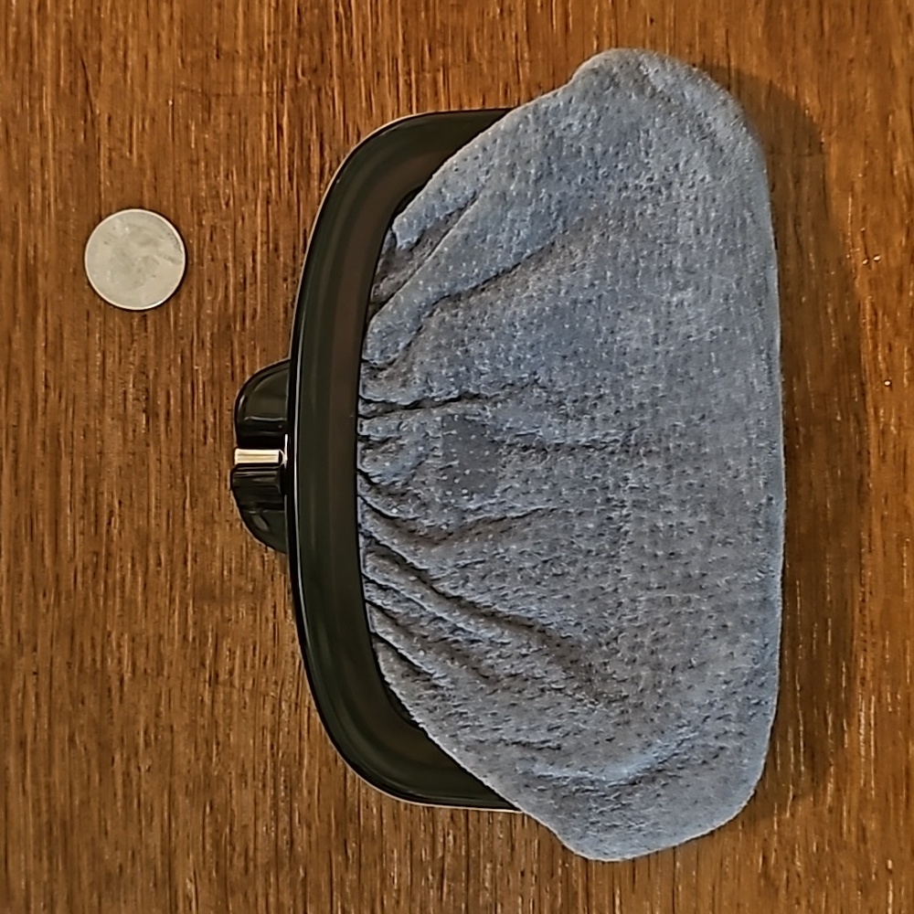 Vintage suede and lucite wallet/coin purse